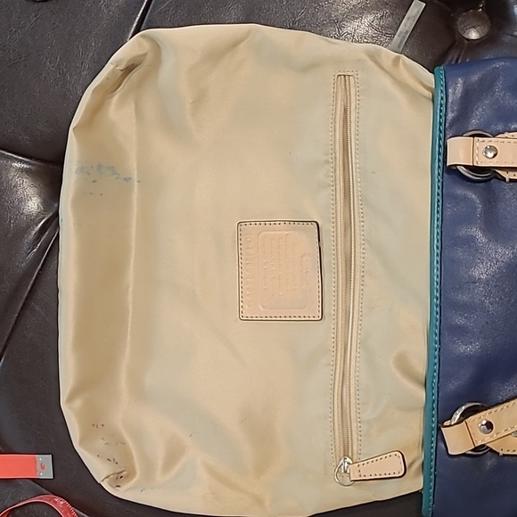 Coach Womens Daisy Spectator Navy Blue Double Handle Medium Tote Bag - Picture 6 of 11